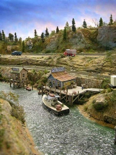 Model Train Water Scenery 2 #modeltrainlayouts | Model train scenery ...