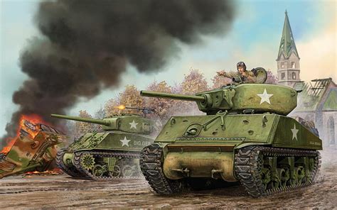 Art tank u.s. assault sherman m4a3e2 jumbo battle flames of war the ...