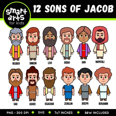 12 Sons of Jacob Clip Art - Educational Clip Arts and Bible Stories ...