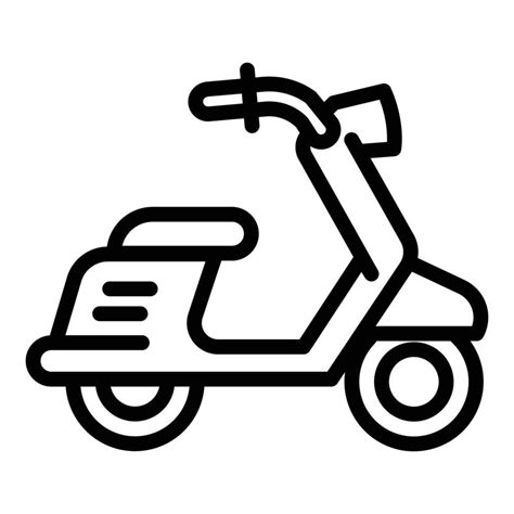 Pizza scooter icon, outline style 14284204 Vector Art at Vecteezy