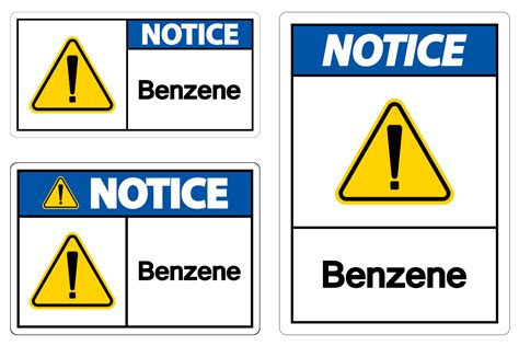 Notice Benzene Symbol Sign On White Background 5437697 Vector Art at ...