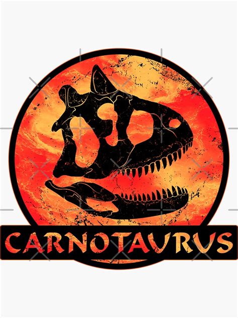 "Carnotaurus fossil skull" Sticker for Sale by NicGrayGraphic | Redbubble