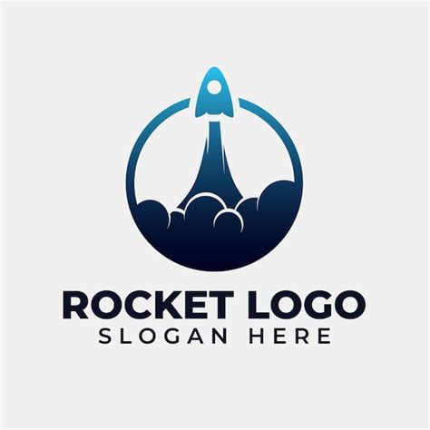 Premium Vector | Blue rocket logo design premium vector