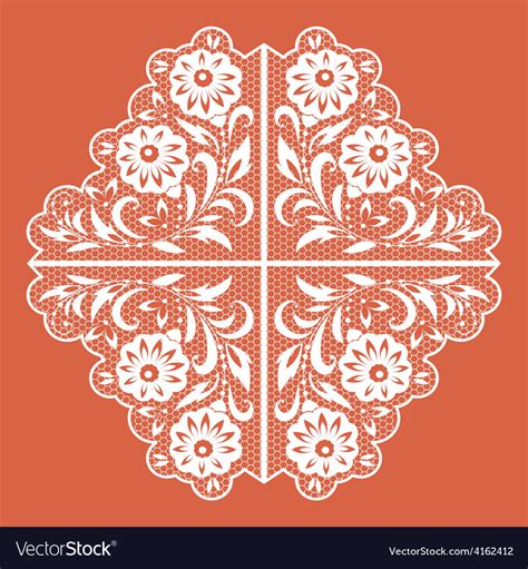 Lace floral pattern Royalty Free Vector Image - VectorStock