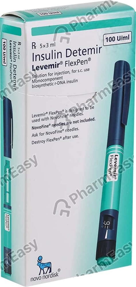 Levemir Flexpen 100 IU/ML Solution For Injection (3): Uses, Side ...