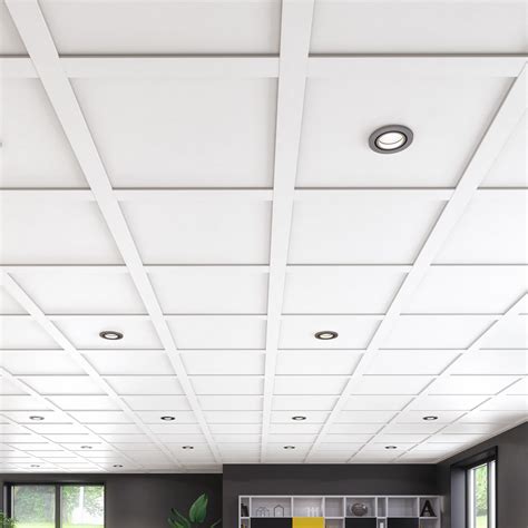 Embassy Ceilings 80 Sq. ft. Suspended Ceiling Tile and Grid Kit ...