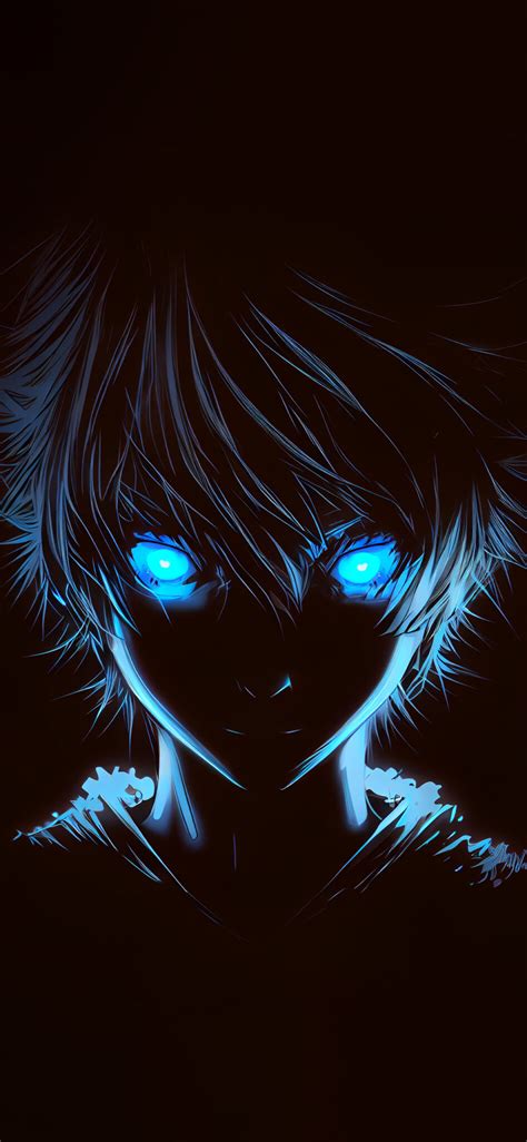 Boy with Blue Glowing Eyes Anime Wallpaper - Anime Wallpaper 4k