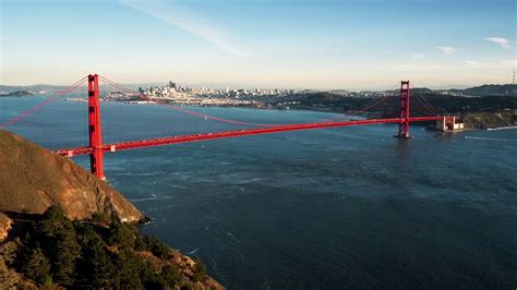 Aerial view of Golden Gate Bridge and San Francisco skyline 6 Stock ...