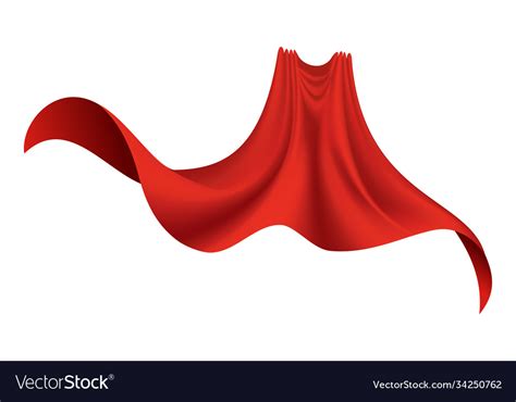 Superhero red cape on white background scarlet Vector Image