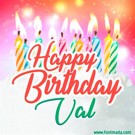 Happy Birthday Val GIFs for Her - Download on Funimada.com