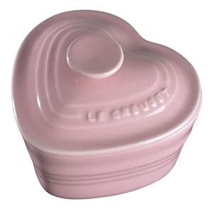 Amazon.com: Le Creuset Stoneware Covered Heart Ramekin, Pink: Kitchen ...