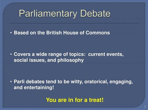 PPT - Parliamentary Debate Orientation PowerPoint Presentation - ID:2162661