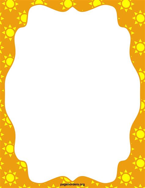 Leaves Border Clipart Black And White Sun