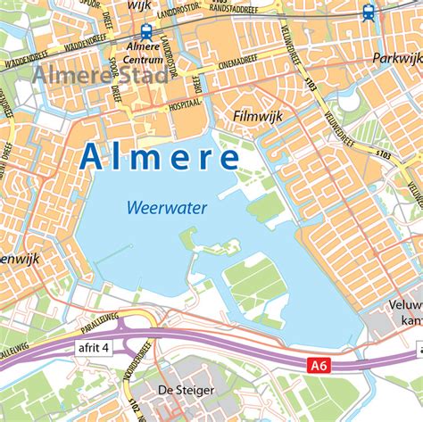 Almere - kaart-plattegrond