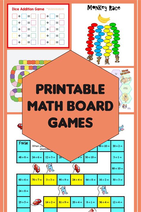 Printable Classroom Math Games