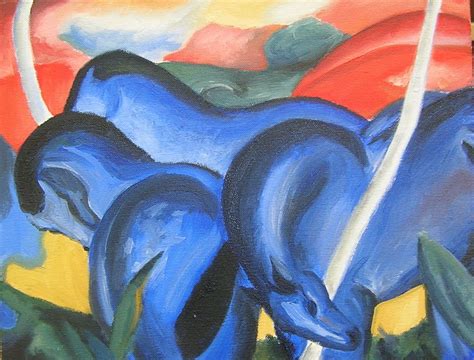 Franz Marc. The Large Blue Horses. 1911