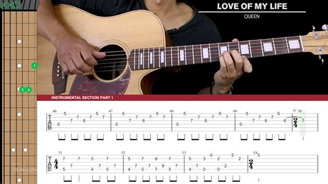 Love Of My Life Guitar Cover Acoustic Fingerpicking - Queen 🎸 |Tabs ...