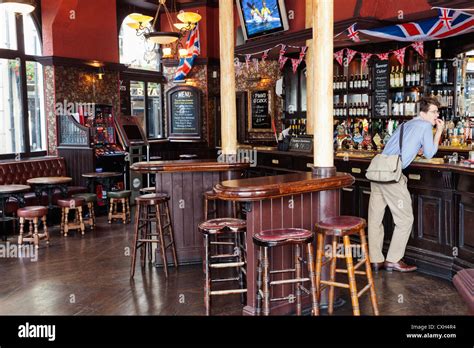 England, London, Soho, Empty Pub Interior Stock Photo - Alamy