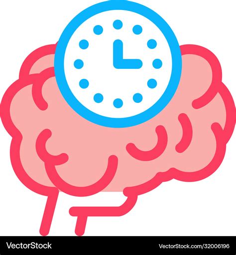 Brain reaction time icon outline Royalty Free Vector Image