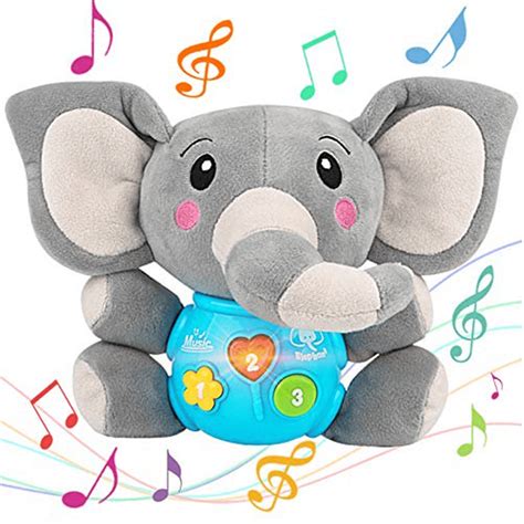 Elephant Baby Toy - Plush Elephant Music Baby Toys Sleep Soother Baby ...