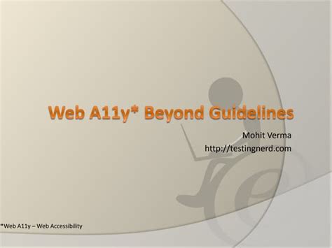 Web a11y beyond guidelines | PPT