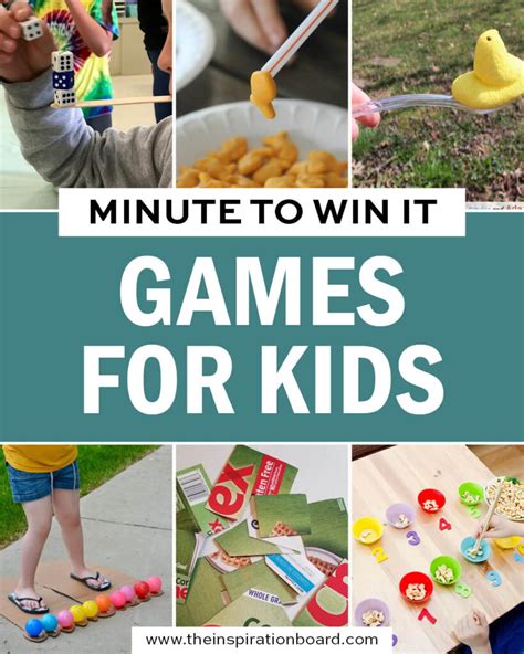 Minute to Win It Games for Kids- The Inspiration Board