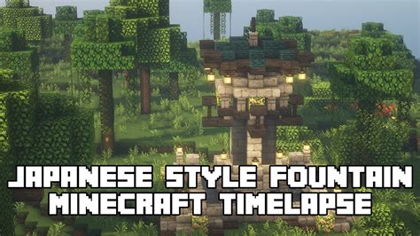 Minecraft Build Timelapse: Japanese Style Fountain - YouTube