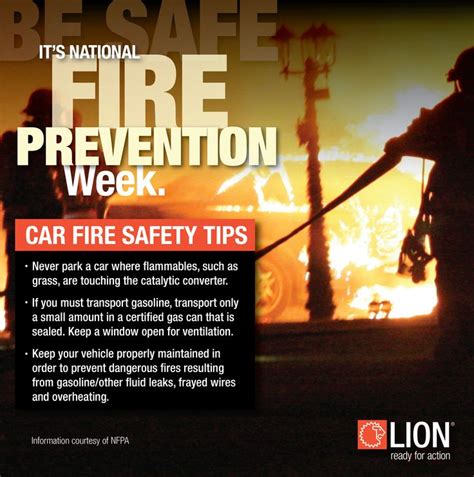 Fire Prevention:Car Fire Safety Tips | Shared by LION | Fire safety ...