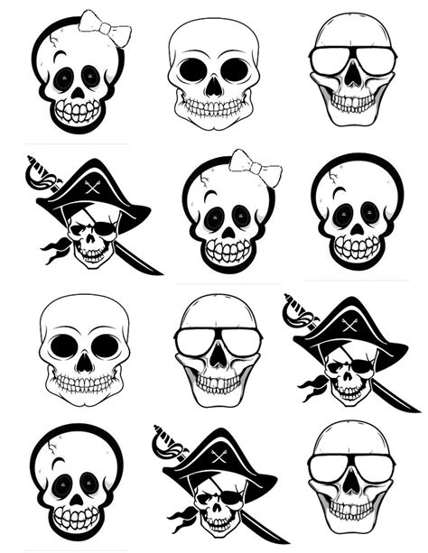 Skeleton craft, Skeleton head template, Halloween arts and crafts