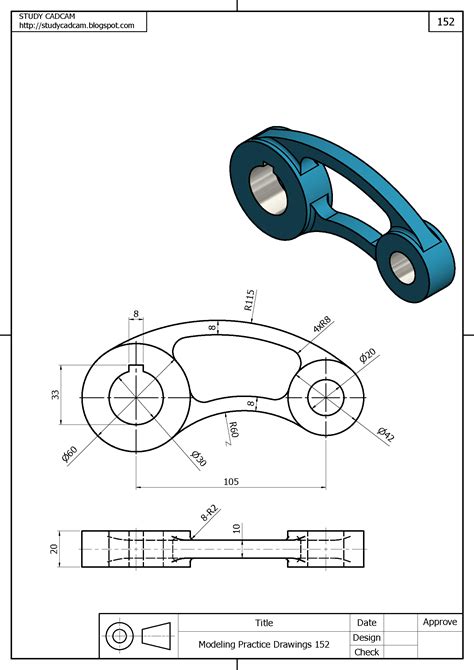 Pin by STUDYCADCAM on 3D Modeling Practice | Mechanical engineering ...