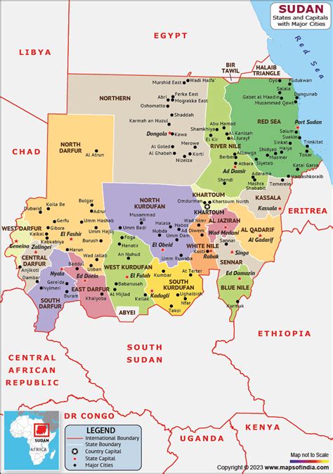 Sudan Map | HD Political Map of Sudan