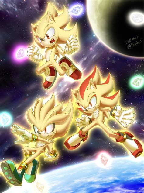 Super Sonic Super Silver And Super Shadow Wallpapers - Wallpaper Cave