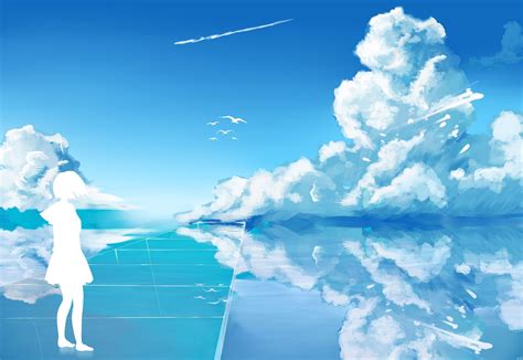 Blue Anime Landscape Wallpapers - Top Free Blue Anime Landscape ...