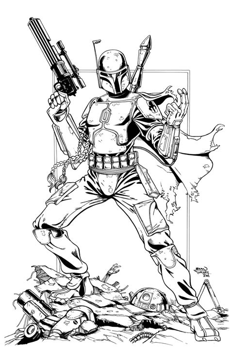 Boba Fett Helmet Drawing at GetDrawings | Free download