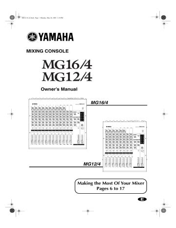 Yamaha MG16XU User manual | Manualzz