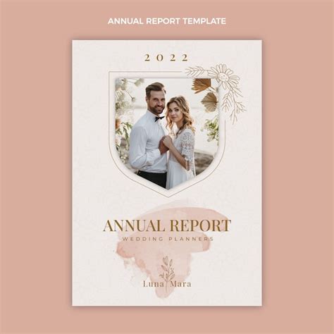 Free Vector | Hand drawn wedding planner annual report template