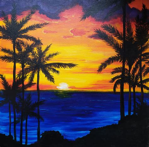 Hawaii Beach Painting Original Painting Sunset Wall Art | Etsy in 2021 ...