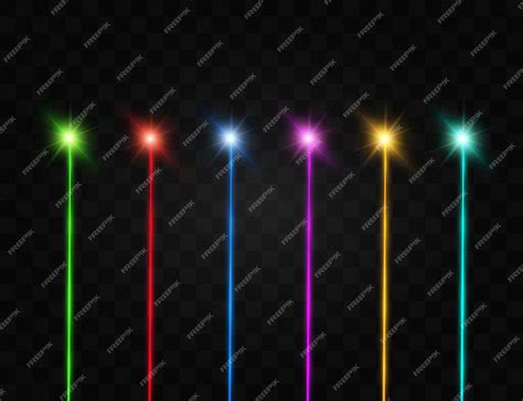 Premium Vector | Set of abstract colors laser beam.