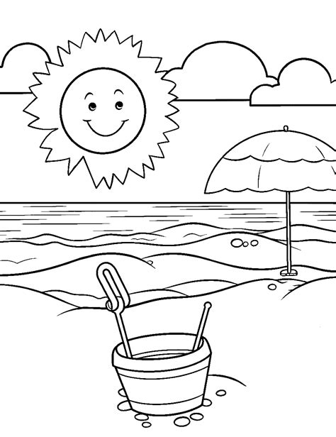 25 Beach Coloring Pages: Cute Sheets for Kids