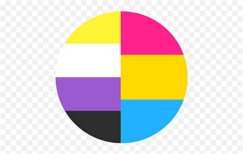 Lgbt Nonbinary Sticker - Pan And Non Binary Emoji,Pansexual Flag Emoji ...