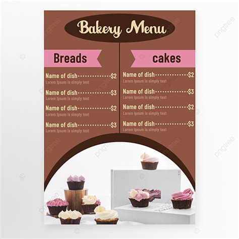 Delicious Little Bakery Menu Template Template Download on Pngtree