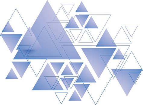 Download Triangle Geometry - Blue Aesthetic Shapes PNG Image with No ...