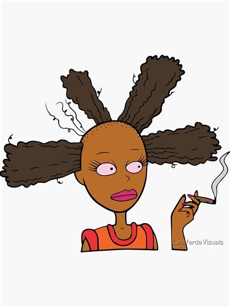 Black Cynthia Smoking Rugrats Original Digital Artwork Sticker by ...