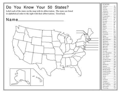 12 Map Of Usa Kindergarten Worksheet | Us state map, United states map ...