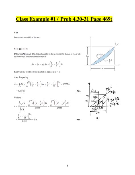 11-Centroids of Areas by Integration Class Problems - Class Example #1 ...