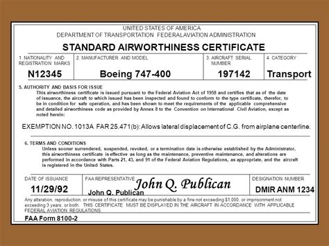 Airworthiness Certificate Requirements - kawevqdeluxe