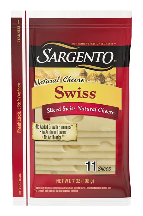 Sargento® Sliced Swiss Natural Cheese, 11 slices - Walmart.com ...