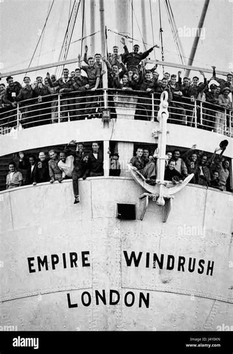 Empire Windrush packed with West Indian immigrants on arrival at the ...