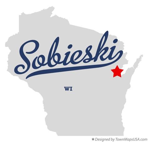 Map of Sobieski, WI, Wisconsin