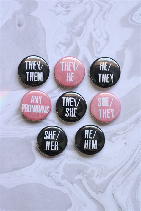 Custom 1" Pronoun Pins — Craft or DIY